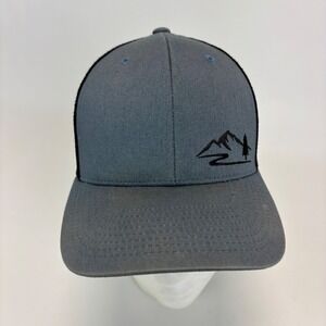 Wild Mountain Mesh Trucker Hat Mens OSFA Grey‎ Black Graphic Snapback KBETHOS